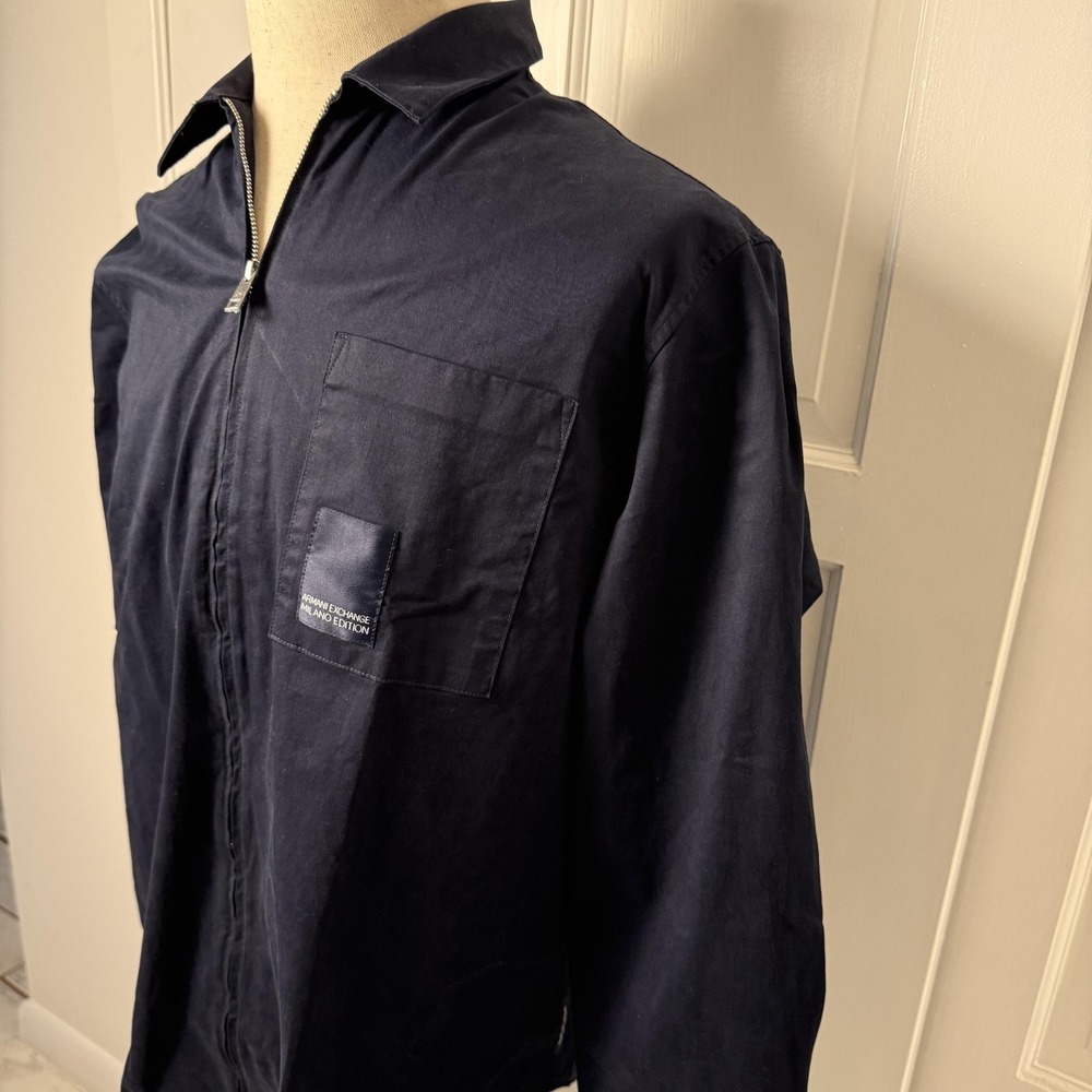NWT Armani Exchange Jacket Mens Small Milano Edition Loose Fit Zip Front SS24 - Picture 2 of 11
